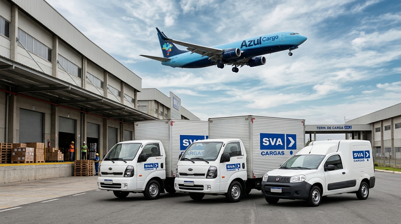 Frota SVA Cargas com Bongos, Fiorino e Avião Azul Cargo